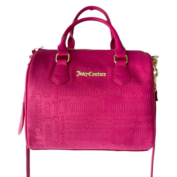 Juicy Couture Speedy bag Hot Pink Crossbody Bag Purse Shoulder Handbag Y2k - Picture 3 of 9
